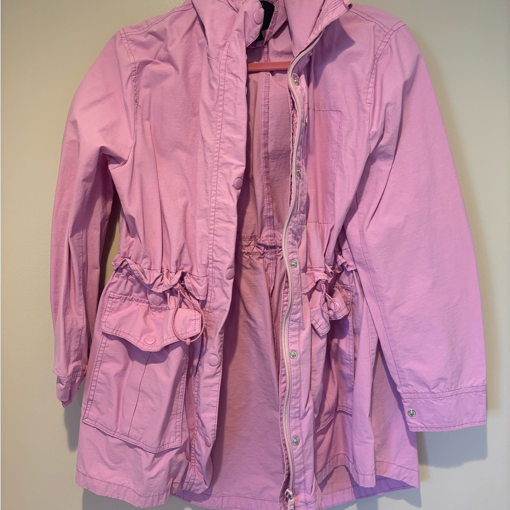 Pink Hooded Rain Jacket